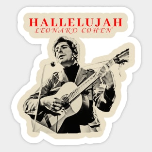 leonard cohen art Sticker